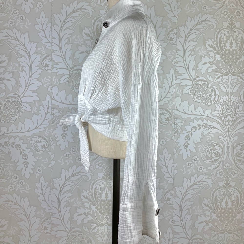 Karlie Oversized Button Crop Top Size S - image 3